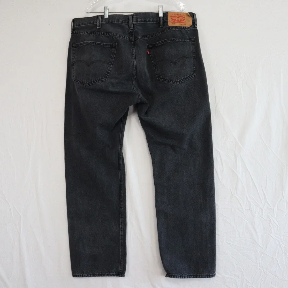 Levi's 501 Jeans Mens‎ 42x32 Original Fit Button Fly 5-Pocket Denim Black